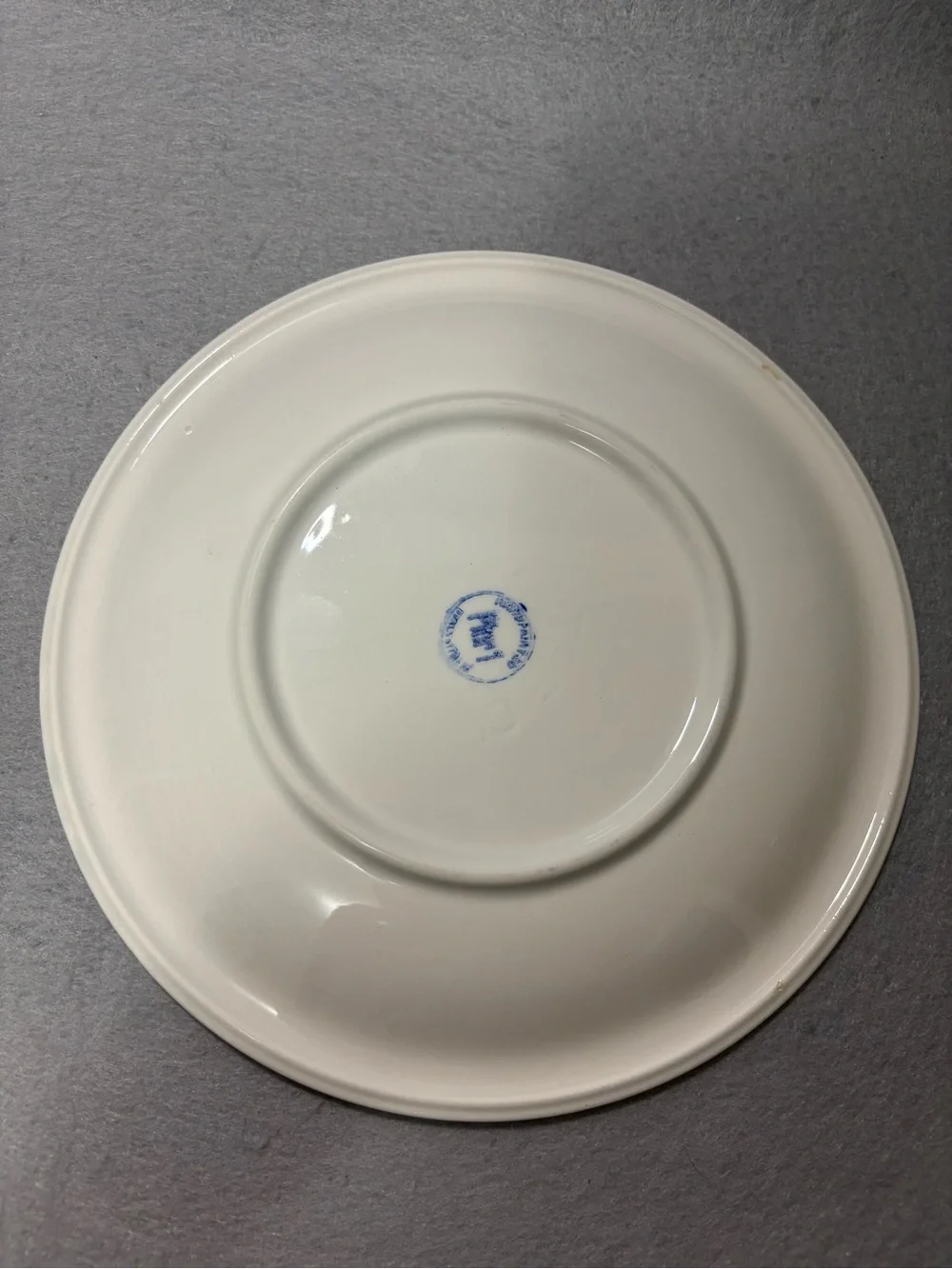 Pier 1 Imports Blue Floral Ceramic Plate and Bowl Set 2 of each. Italy Hand pntd